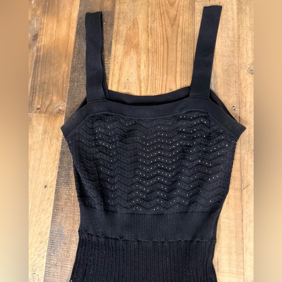 Black Ribbed Knit Midi Dress – Size S/P - Picture 2 of 7